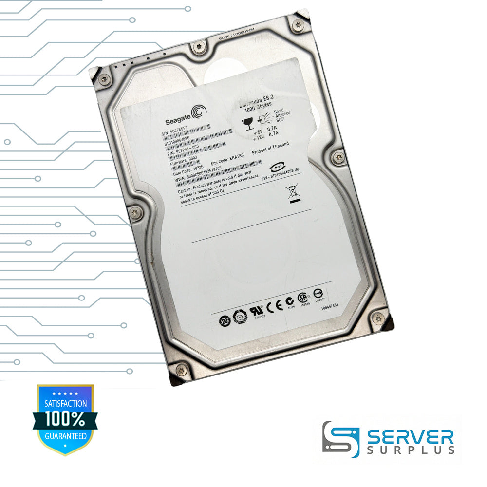 Seagate Barracuda ES.2 1TB SAS 3.5 in Enterprise HDD | ST31000640SS