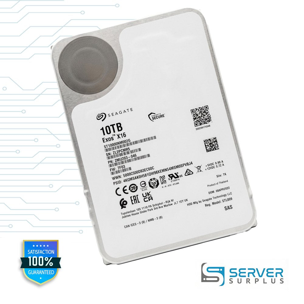 Seagate Exos X16 10TB SAS 3.5 in Enterprise HDD | ST10000NM002G