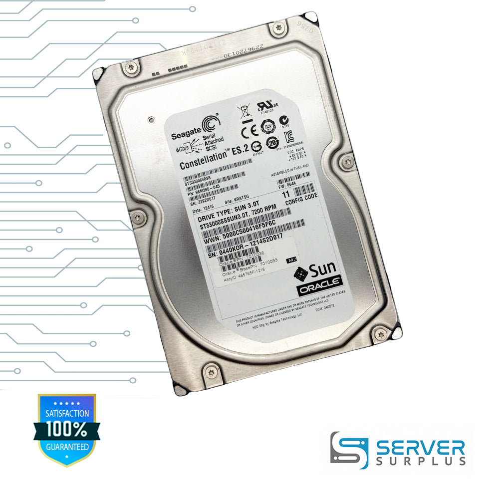 Seagate Constellation ES.2 3TB SAS 6Gb/s 3.5 in Enterprise HDD | ST33000650SS