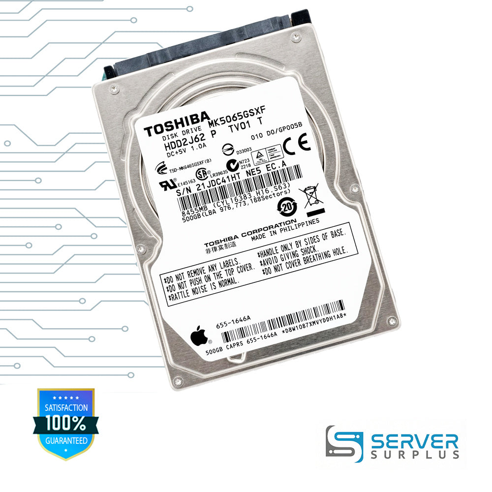 Apple 500GB 2.5 in Enterprise HDD | 655-1646A | MK5065GSXF
