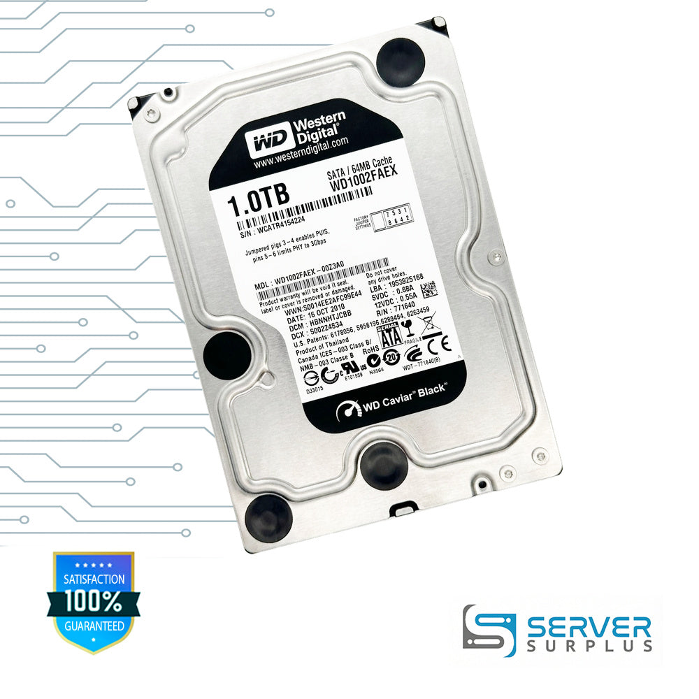 WD Caviar Black 1TB SATA 3.5 in Enterprise HDD | WD1002FAEX