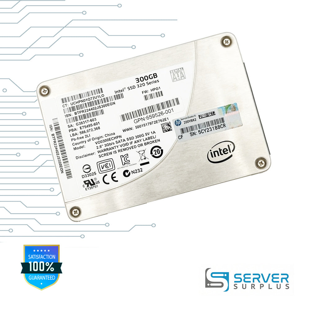 HP SSD 320 Series 300GB SATA 3Gb/s 2.5 in Enterprise SSD | 659526-001 | VO0300ECHPN