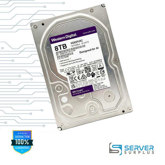 WD Purple 8TB SATA 6Gb/s 3.5 in Enterprise HDD | WD82PURZ | WD82PURZ-85TEUY0