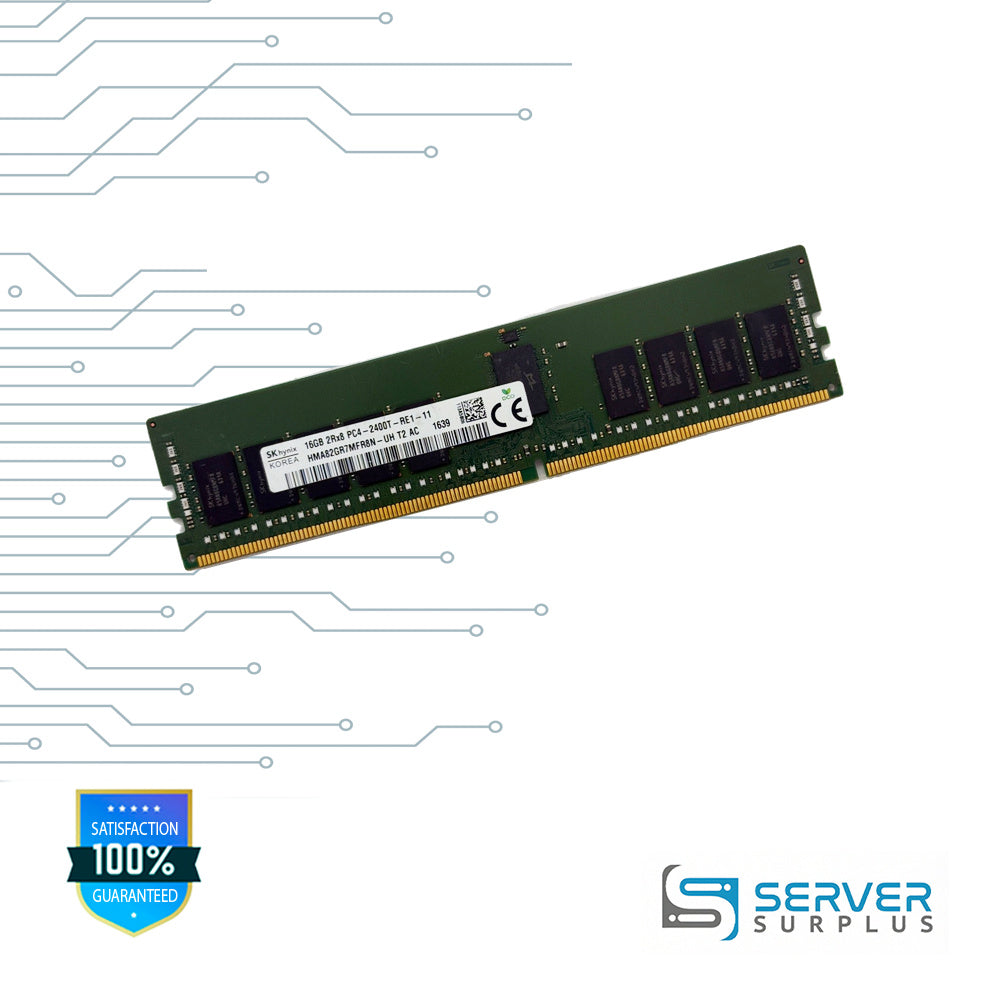 SK hynix 16GB DDR4-2400 PC4-19200 2Rx8 ECC Registered 288-Pin RDIMM Server Memory | HMA82GR7MFR8N-UH