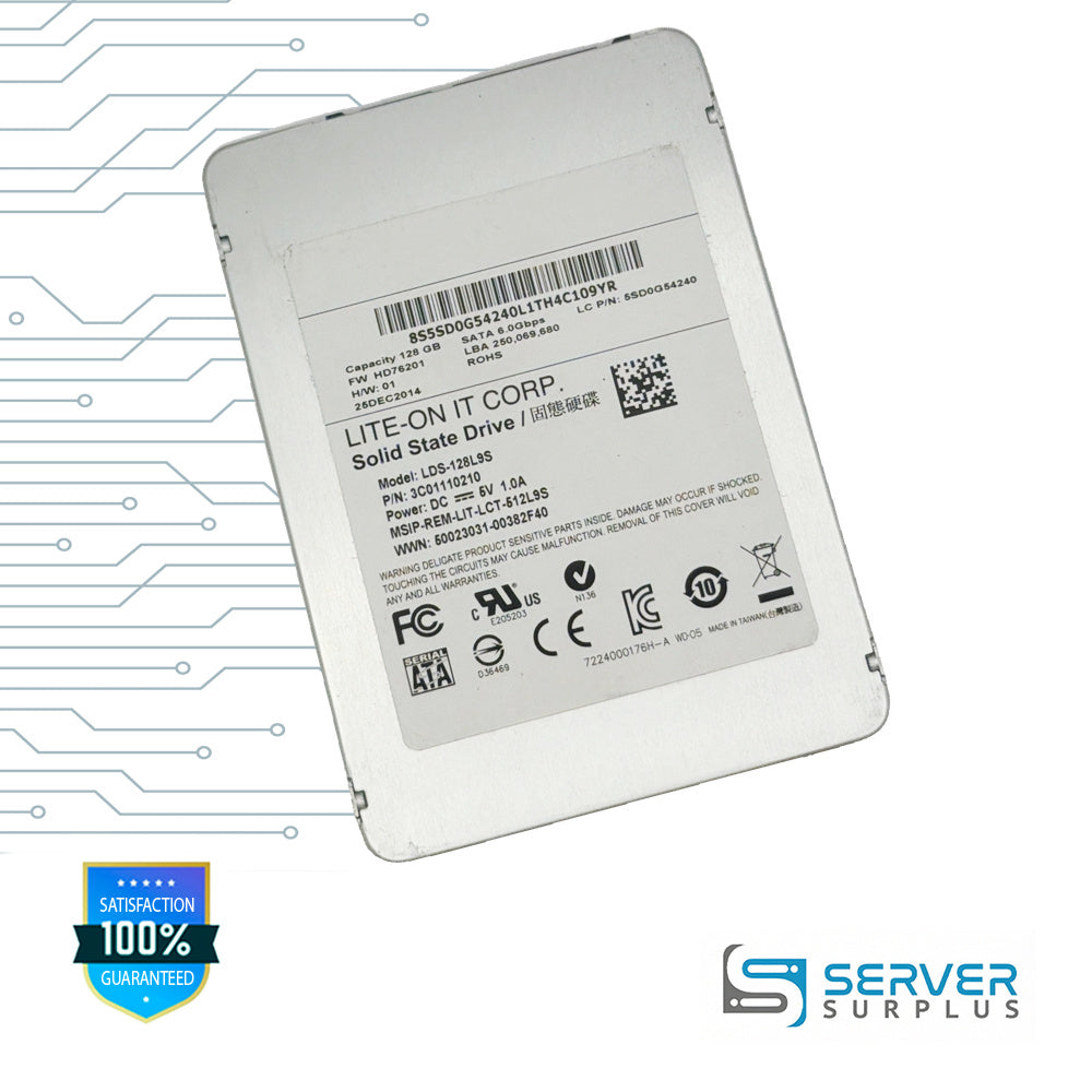 Lenovo LDS-128L9S 128GB SATA 6Gb/s 2.5 in Enterprise SSD | 5SD0G54240 | 3C01110210