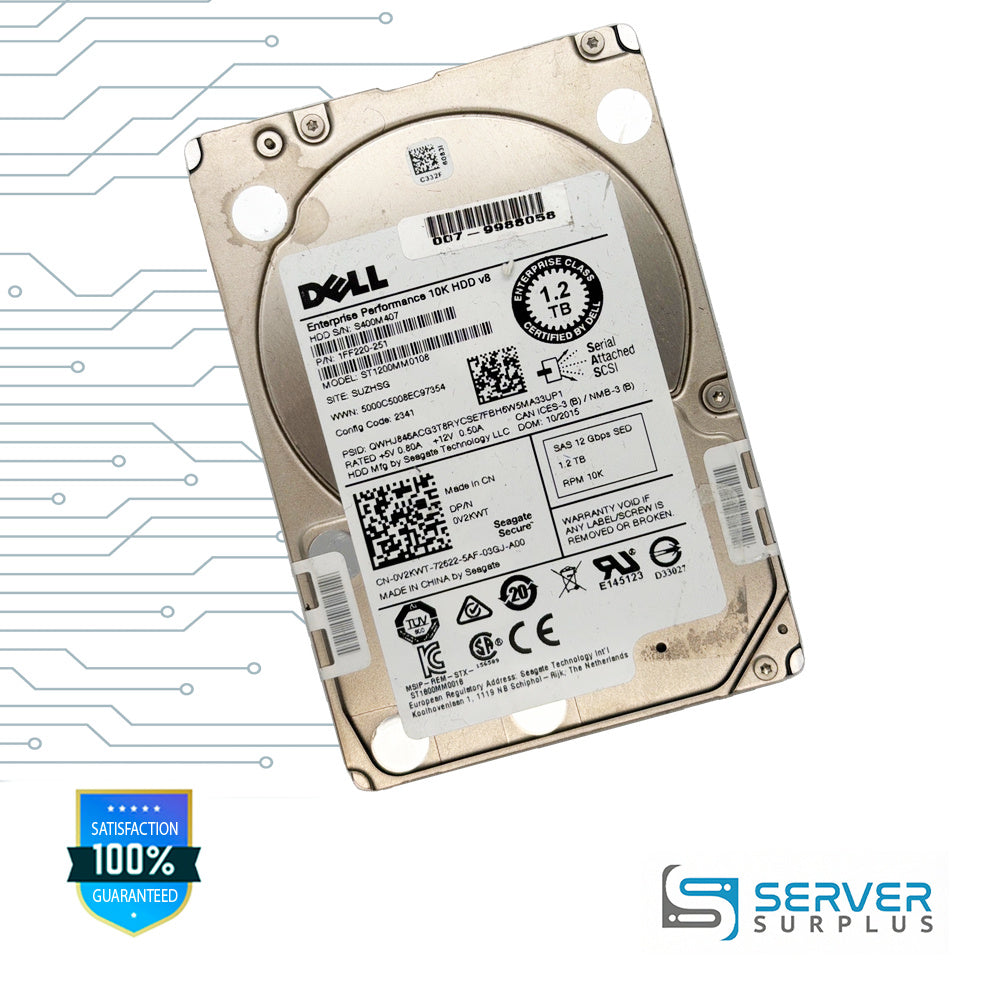 Seagate Enterprise Performance 10K HDD v8 1.2TB SAS 12Gb/s 12Gb/s 2.5 in Enterprise HDD | ST1200MM0108