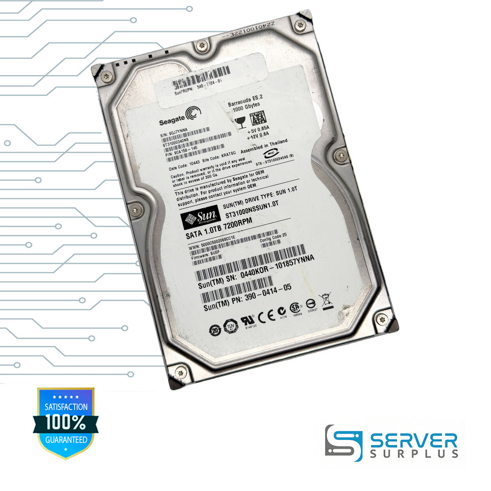 Sun Barracuda ES.2 1TB SATA 3.5-Inch Enterprise HDD | 390-0414-05 | ST31000340NS