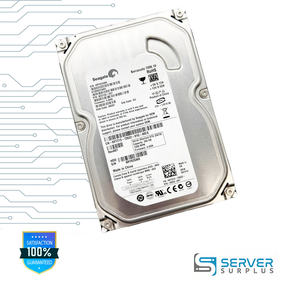Dell Barracuda 7200.10 250GB SATA 3.5-Inch Enterprise HDD | 0XT213 | ST3250310AS
