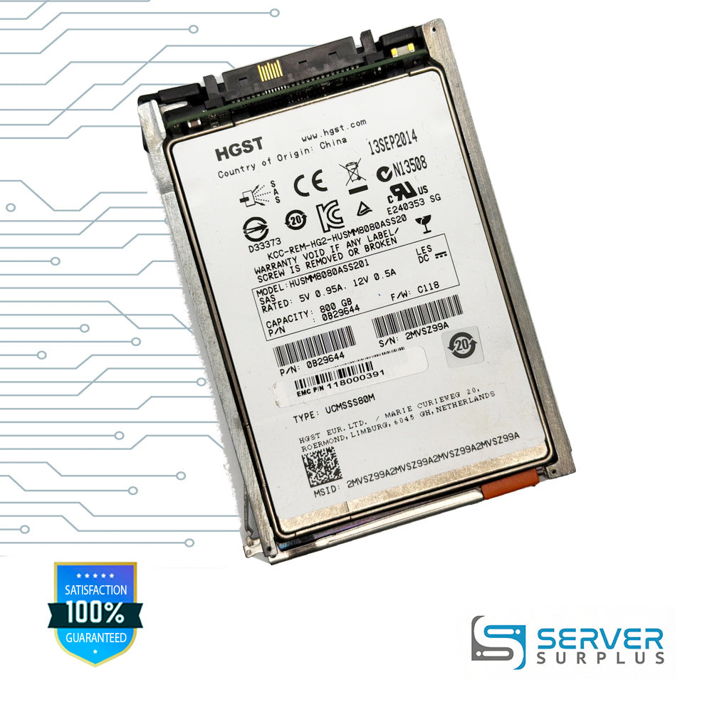 EMC HUSMM8080ASS201 800GB SAS 2.5-Inch Enterprise SSD | 118000391 | 0B29644