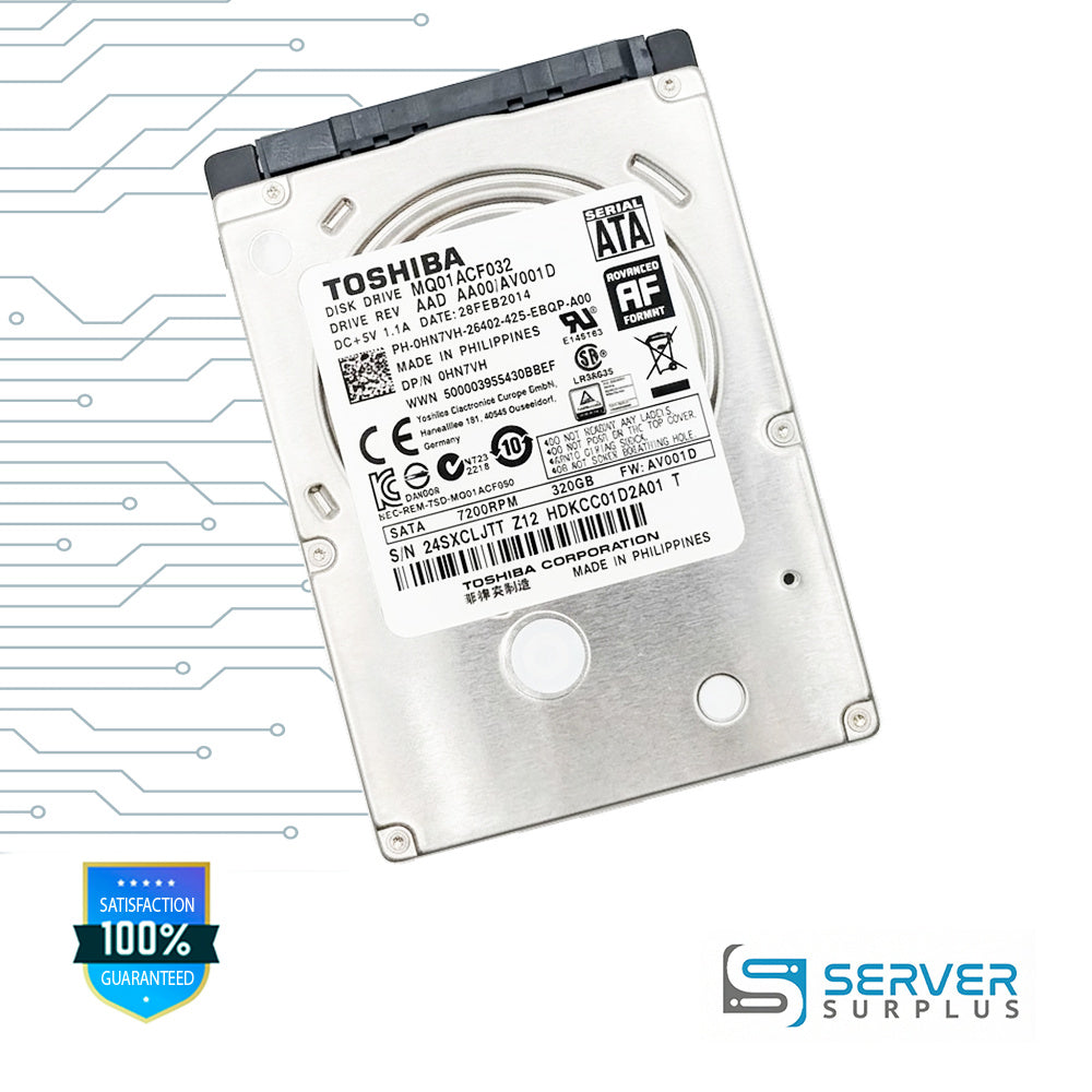 Dell 320GB SATA 7.2K 512e 2.5 in Enterprise HDD | 0HN7VH | MQ01ACF032 | HN7VH