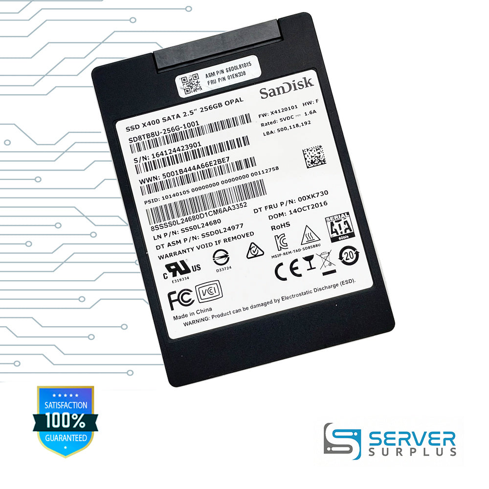 Lenovo X400 256GB SATA 6Gb/s 2.5-Inch Enterprise SSD | 01EN338 | SD8TB8U-256G-1001