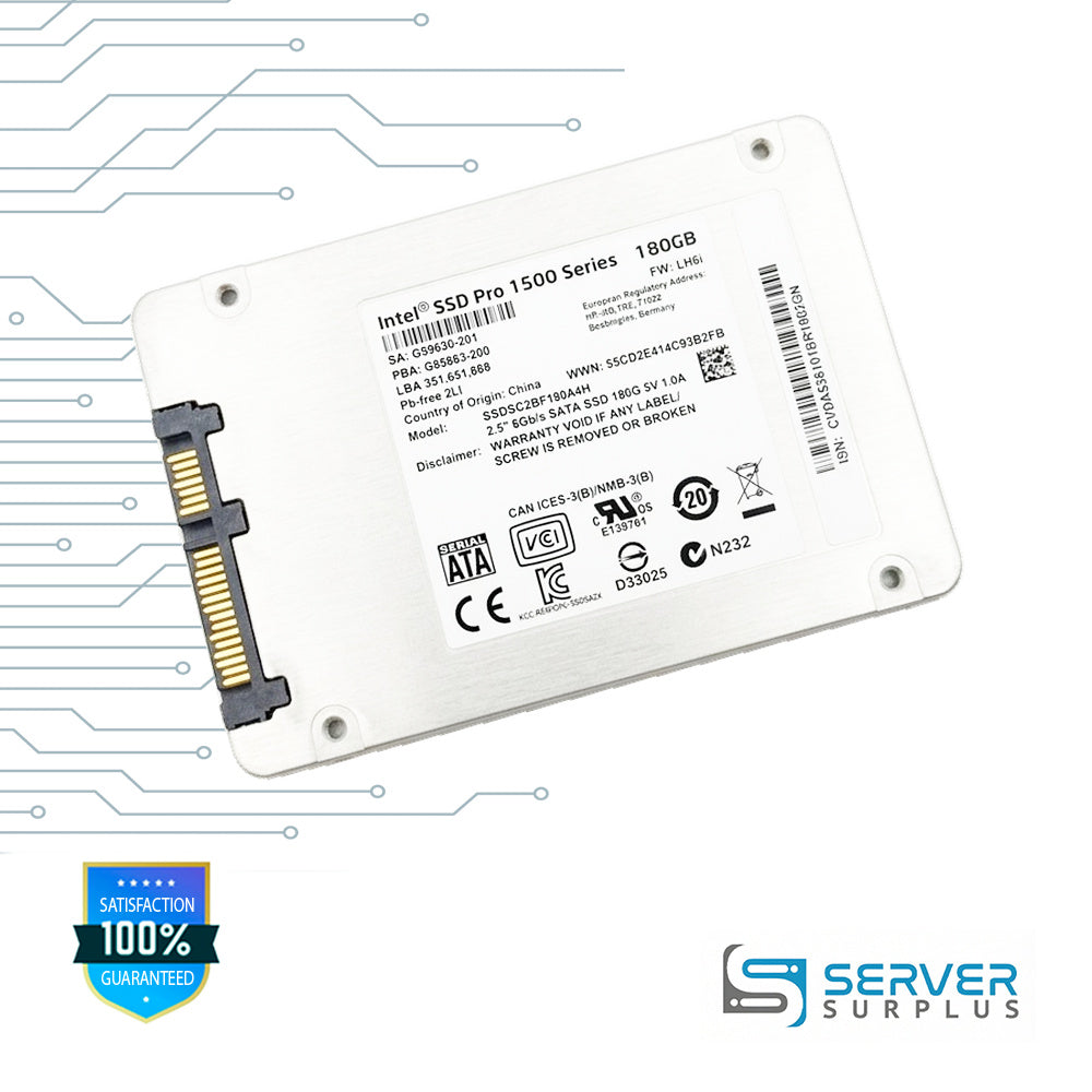 Intel SSD Pro 1500 Series 180GB SATA 6Gb/s 2.5 in Enterprise SSD | SSDSC2BF180A4H