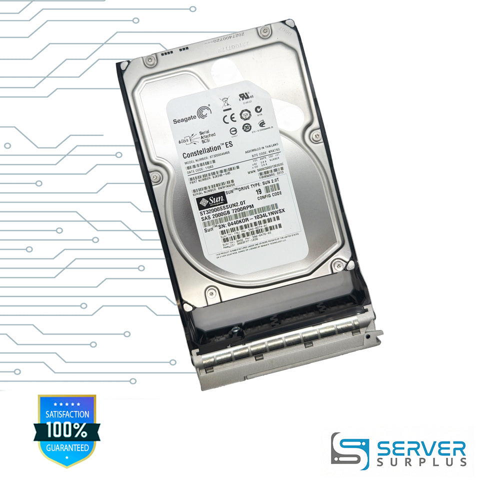 Sun Constellation ES 2TB SAS 7200 RPM 3.5 in Enterprise HDD | 542-0274-01 | ST32000444SS | 390-0476-02