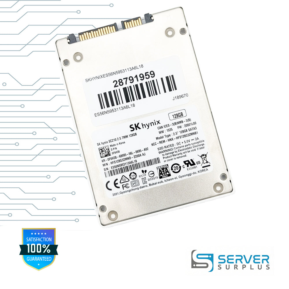 Dell SC210 128GB SATA 6Gb/s 2.5 in Enterprise SSD | 0F6H38 | HFS128G32MND-2200AAJ | F6H38