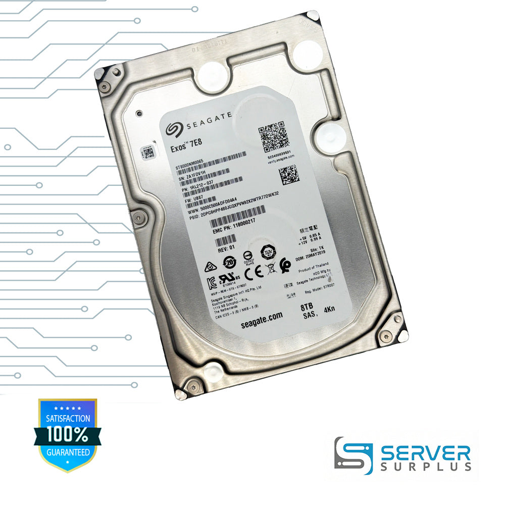 EMC Exos 7E8 8TB SAS 4Kn 3.5 in Enterprise HDD | 118000217 | ST8000NM0065
