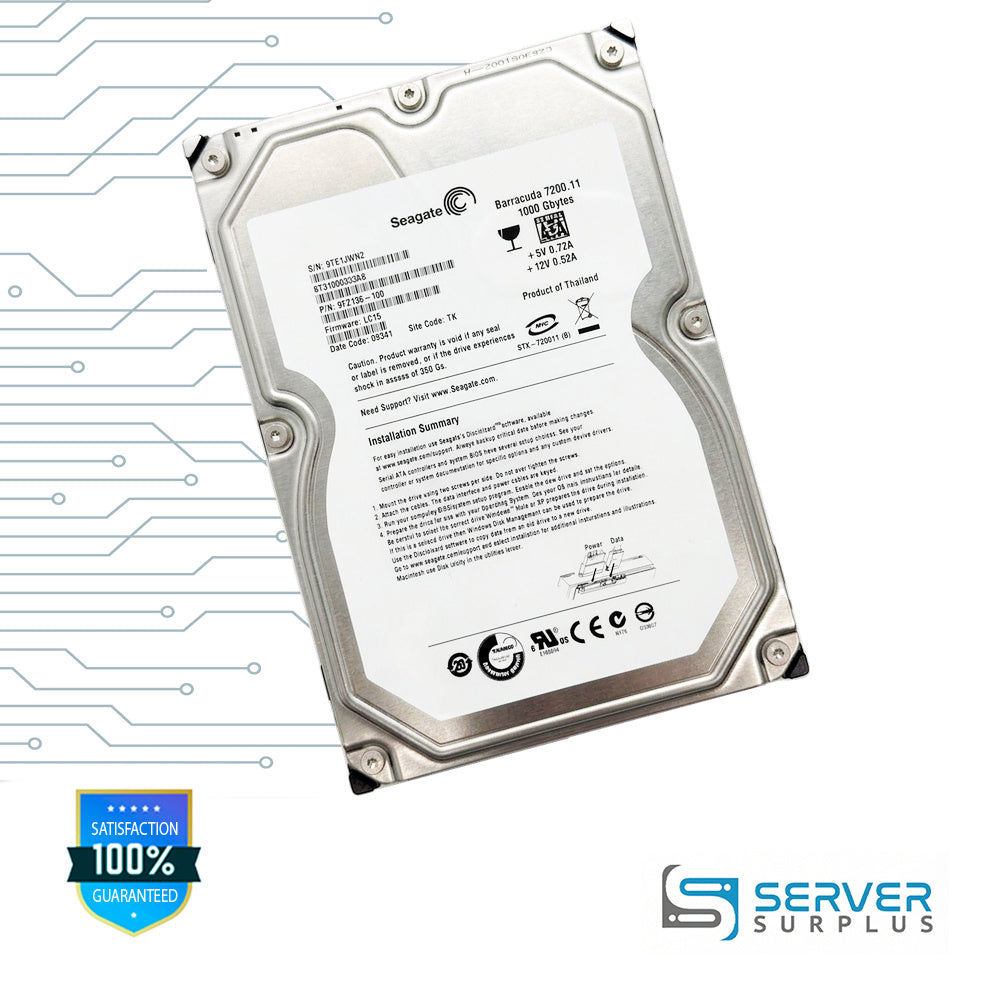 Seagate Barracuda 7200.11 1TB SATA 3.5 in Enterprise HDD | ST31000333AS