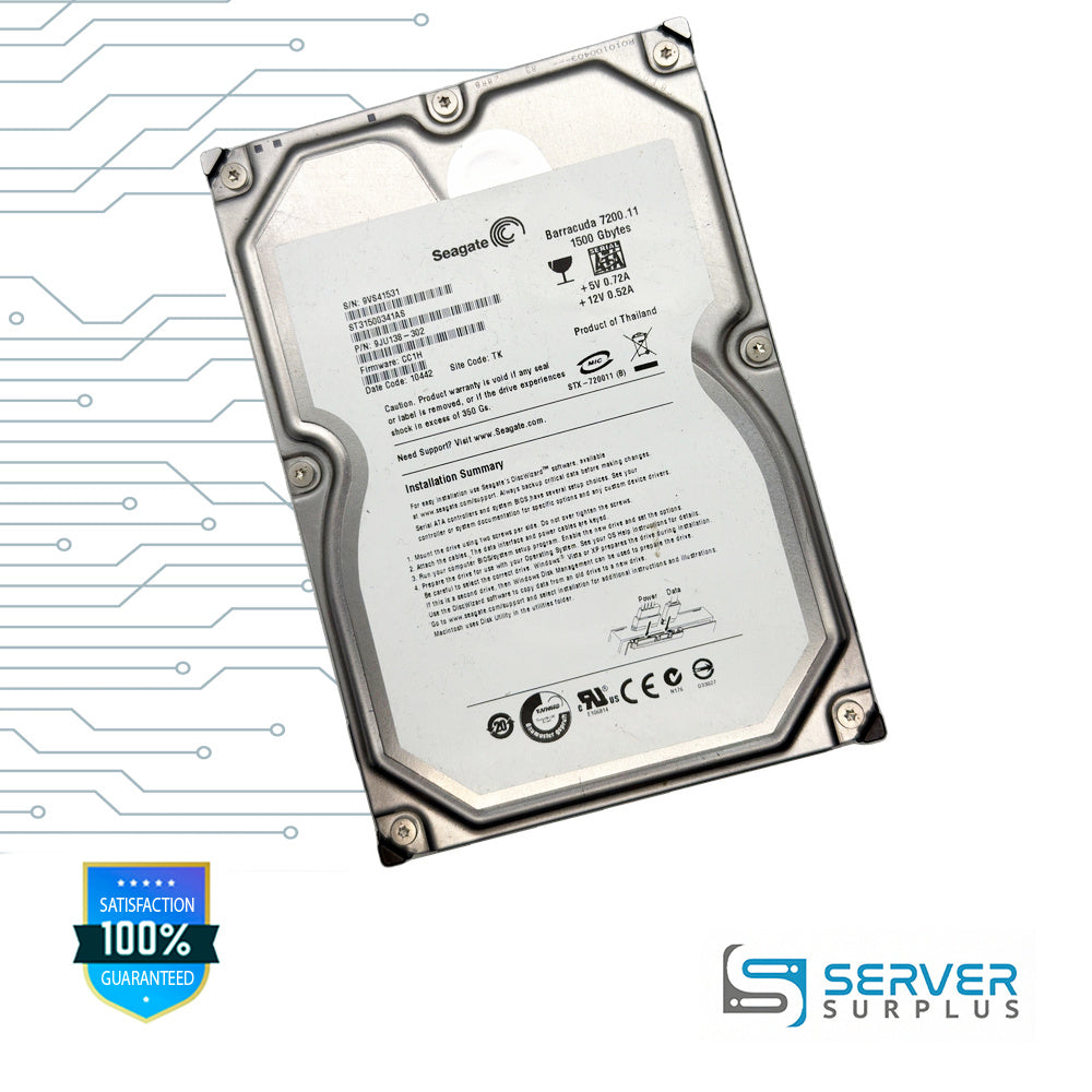Seagate Barracuda 7200.11 1.5TB SATA 7200 RPM 3.5 in Enterprise HDD | ST31500341AS