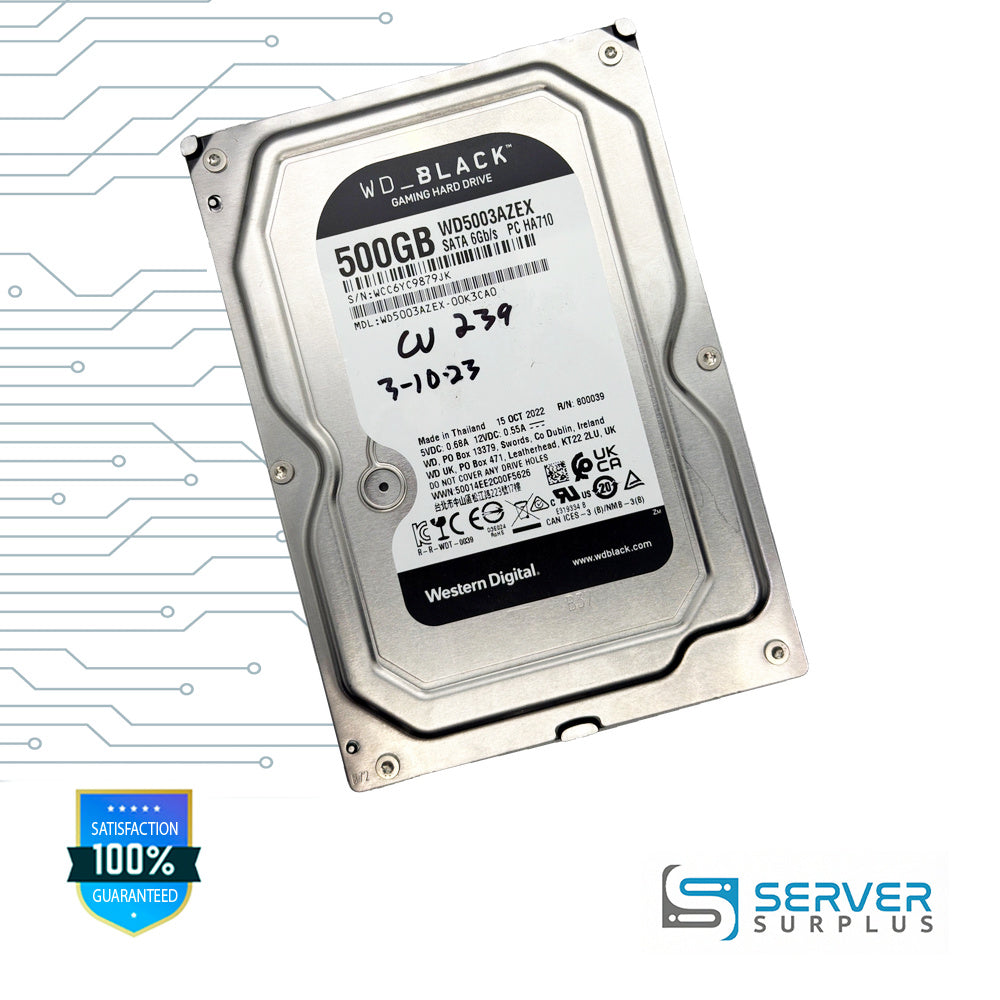 WD Black 500GB SATA 6Gb/s 3.5 in Enterprise HDD | WD5003AZEX