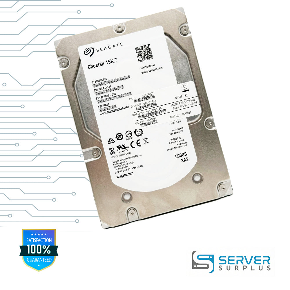 Seagate Cheetah 15K.7 600GB SAS 3.5 in Enterprise HDD | ST3600057SS