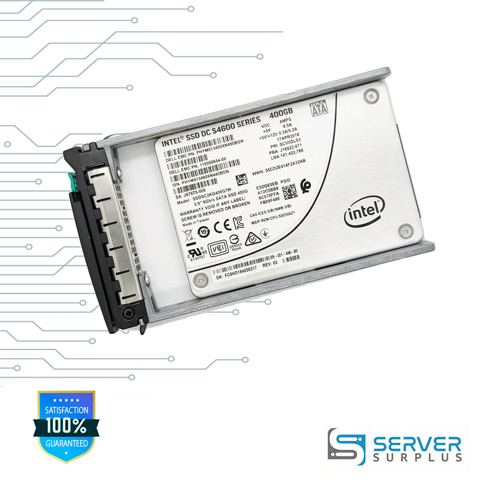 EMC DC S4600 400GB SATA 6Gb/s 2.5 in Enterprise SSD | 118000654-00 | SSDSC2KG400G7M | 105-901-448-00