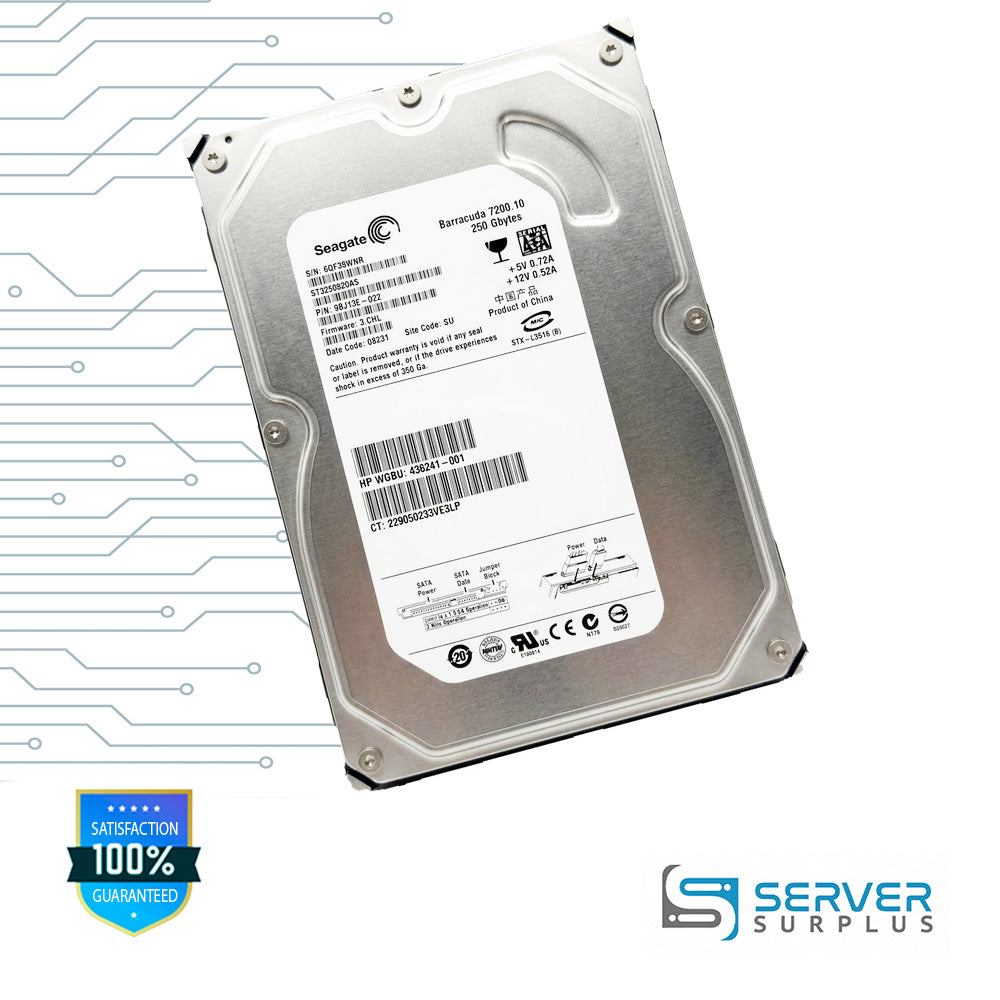 HP Barracuda 7200.10 250GB SATA 3.5 in Enterprise HDD | 436241-001 | ST3250820AS