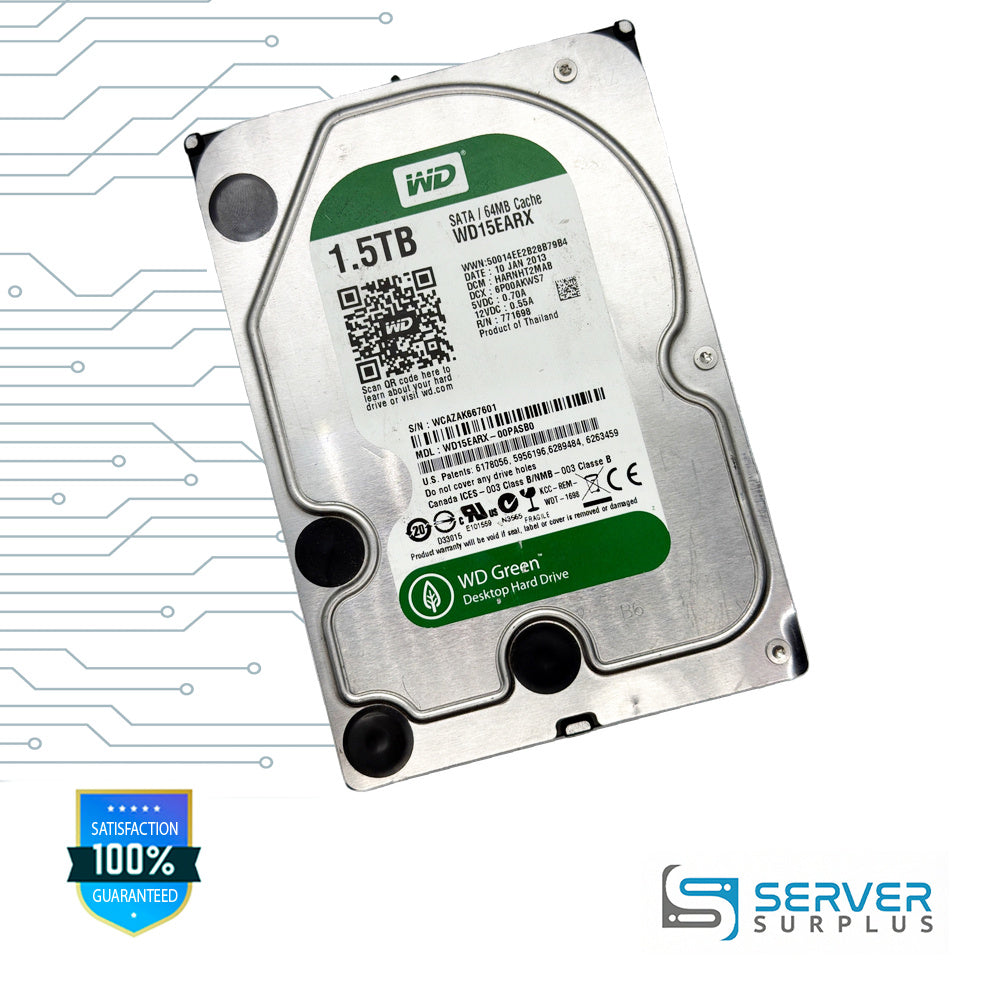 WD Green 1.5TB SATA 3.5-Inch Enterprise HDD | WD15EARX