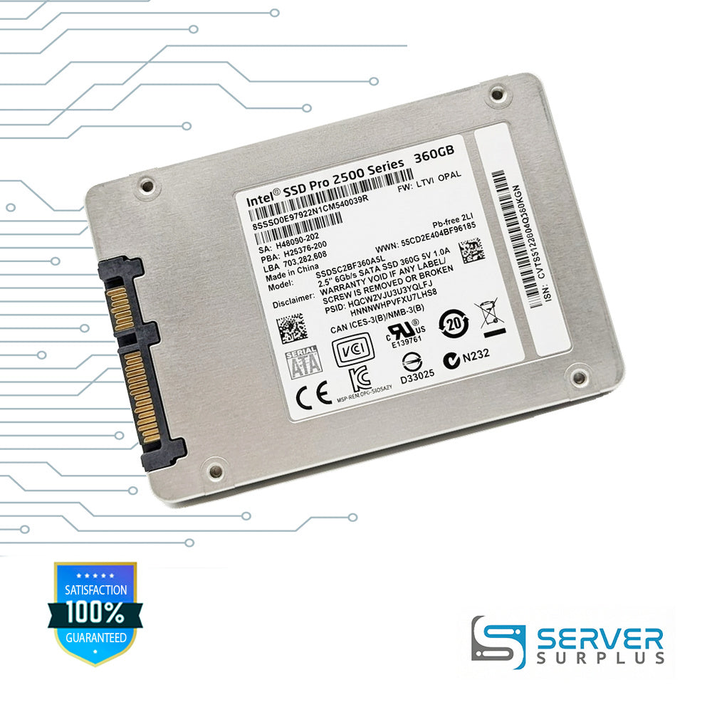 Intel SSD Pro 2500 Series 360GB SATA 6Gb/s 2.5 in Enterprise SSD | SSDSC2BF360A5L