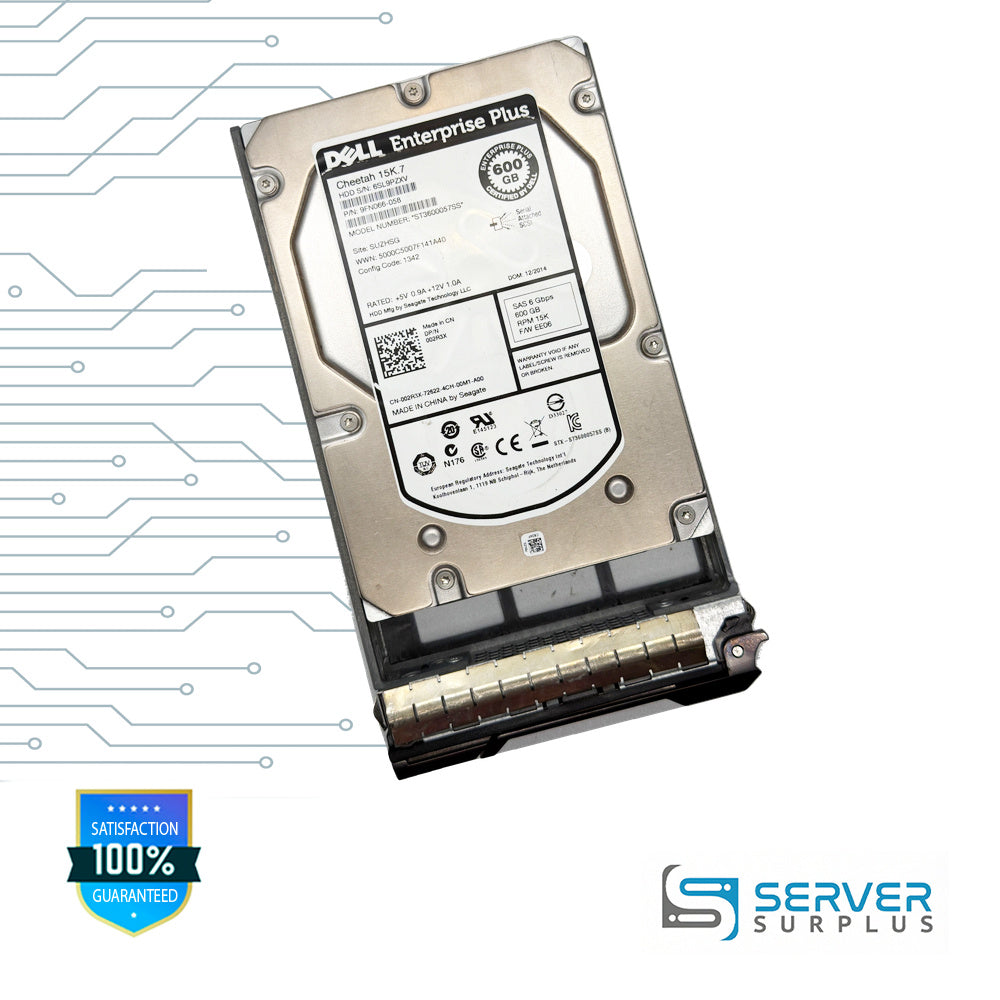 Dell Cheetah 15K.7 600GB SAS 6Gb/s 3.5-Inch Enterprise HDD | 002R3X | ST3600057SS