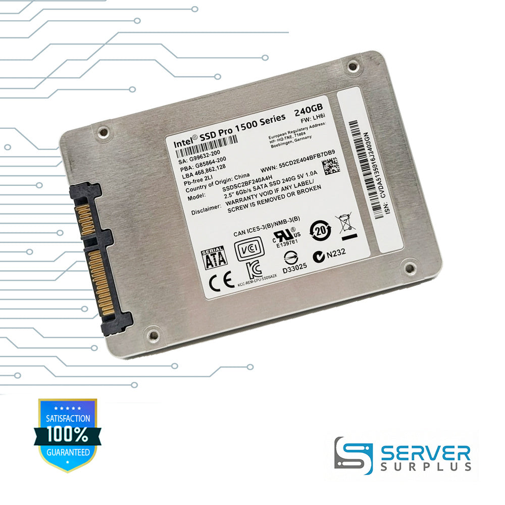 Intel SSD Pro 1500 Series 240GB SATA 6Gb/s 2.5 in Enterprise SSD | SSDSC2BF240A4H