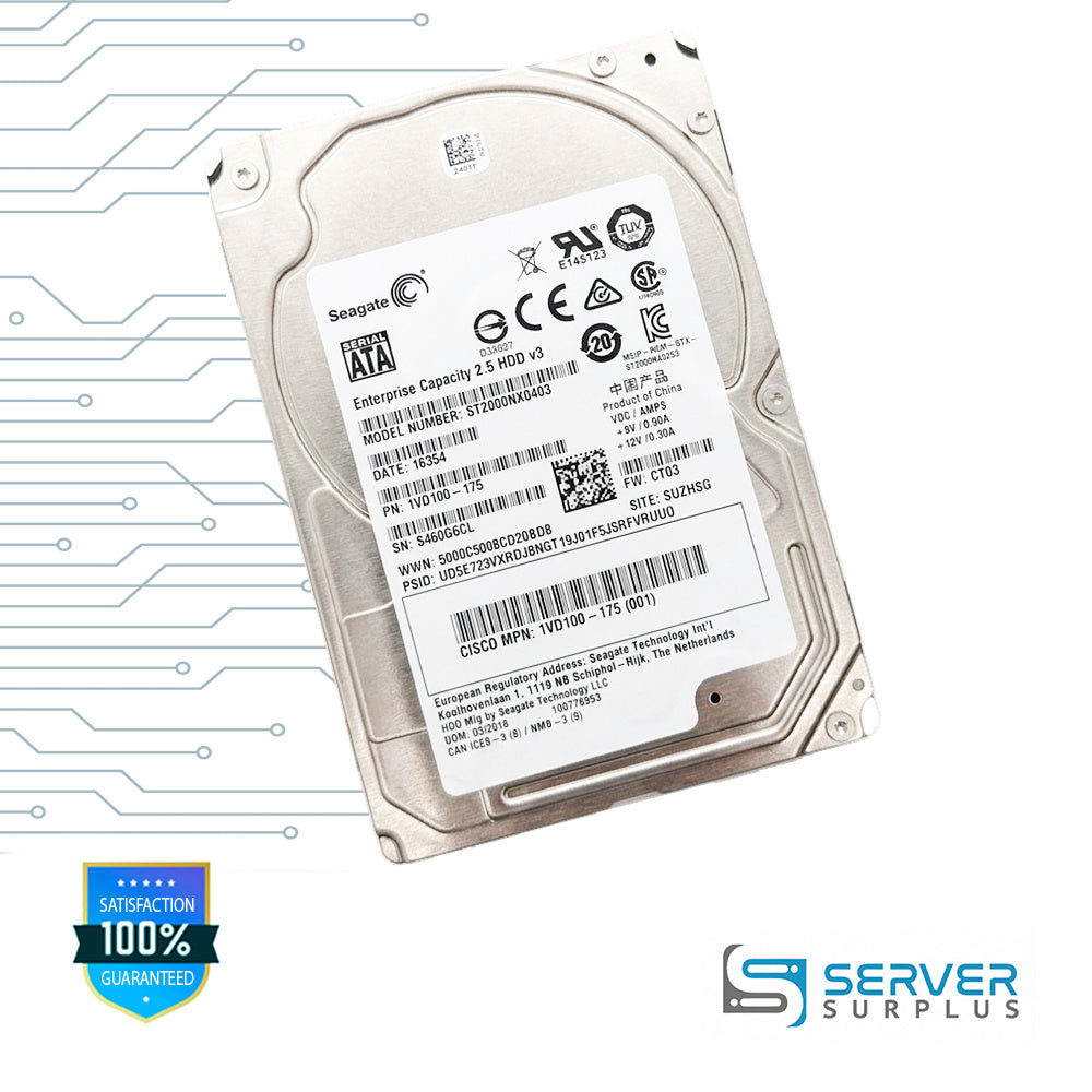 Seagate 2TB SAS 2.5 in Enterprise HDD | ST2000NX0403