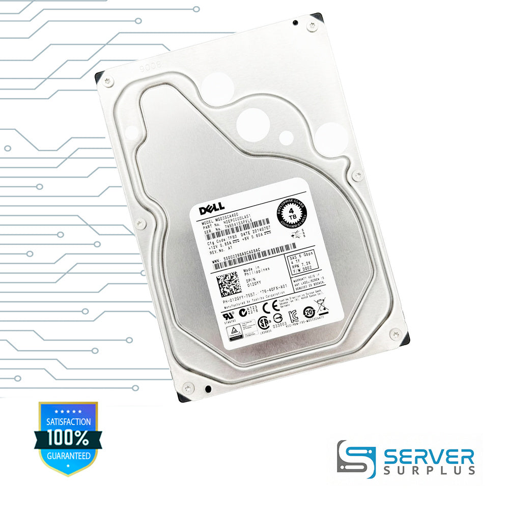 Dell MG03SCA400 4TB SAS 7.2K 3.5 in Enterprise HDD | 012GYY | HDEPC00DLA51 | 12GYY