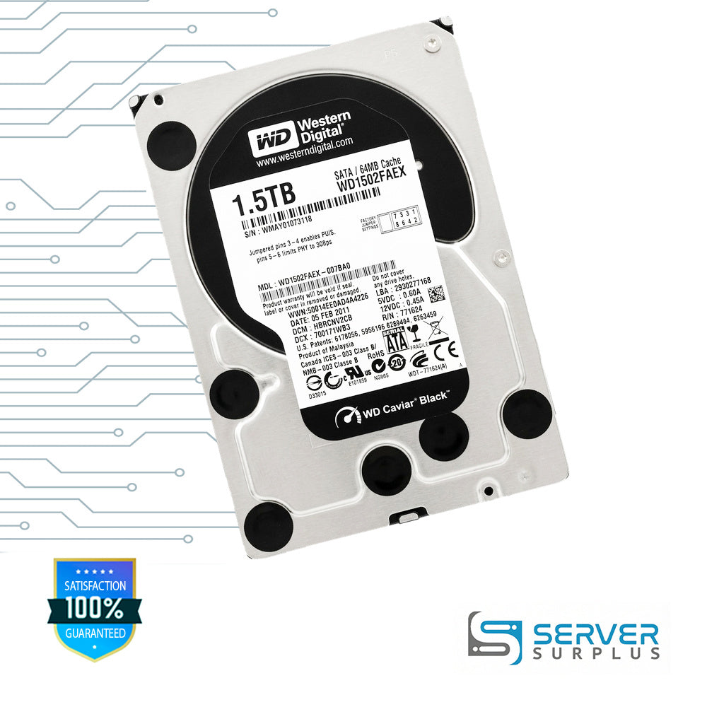 WD Caviar Black 1.5TB SATA 3.5 in Enterprise HDD | WD1502FAEX