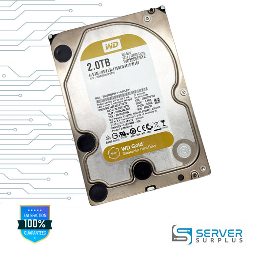 WD Gold 2TB SATA 3.5 in Enterprise HDD | WD2005FBYZ | WD2005FBYZ-01YCBB1