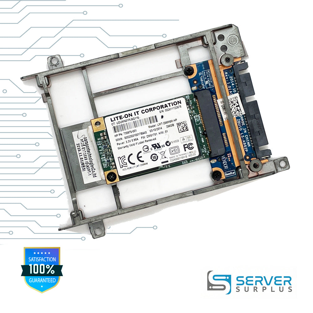 HP LMT-256M6M 256GB SATA mSATA Enterprise SSD | 738975-001 | LMT-256M6M-HP