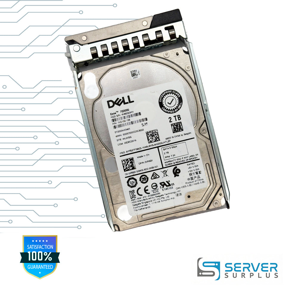 Dell Exos 7E2000 2TB SATA 6Gb/s 2.5 in Enterprise HDD | 0VR92X | ST2000NX0423 | 1VD130-136 | VR92X
