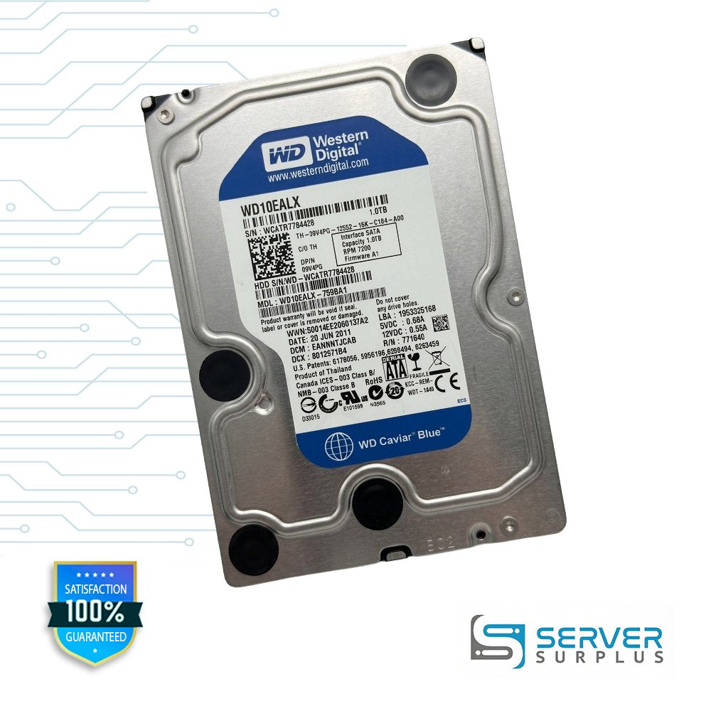 WD Caviar Blue 1TB SATA 7200 RPM 3.5 in Enterprise HDD | WD10EALX