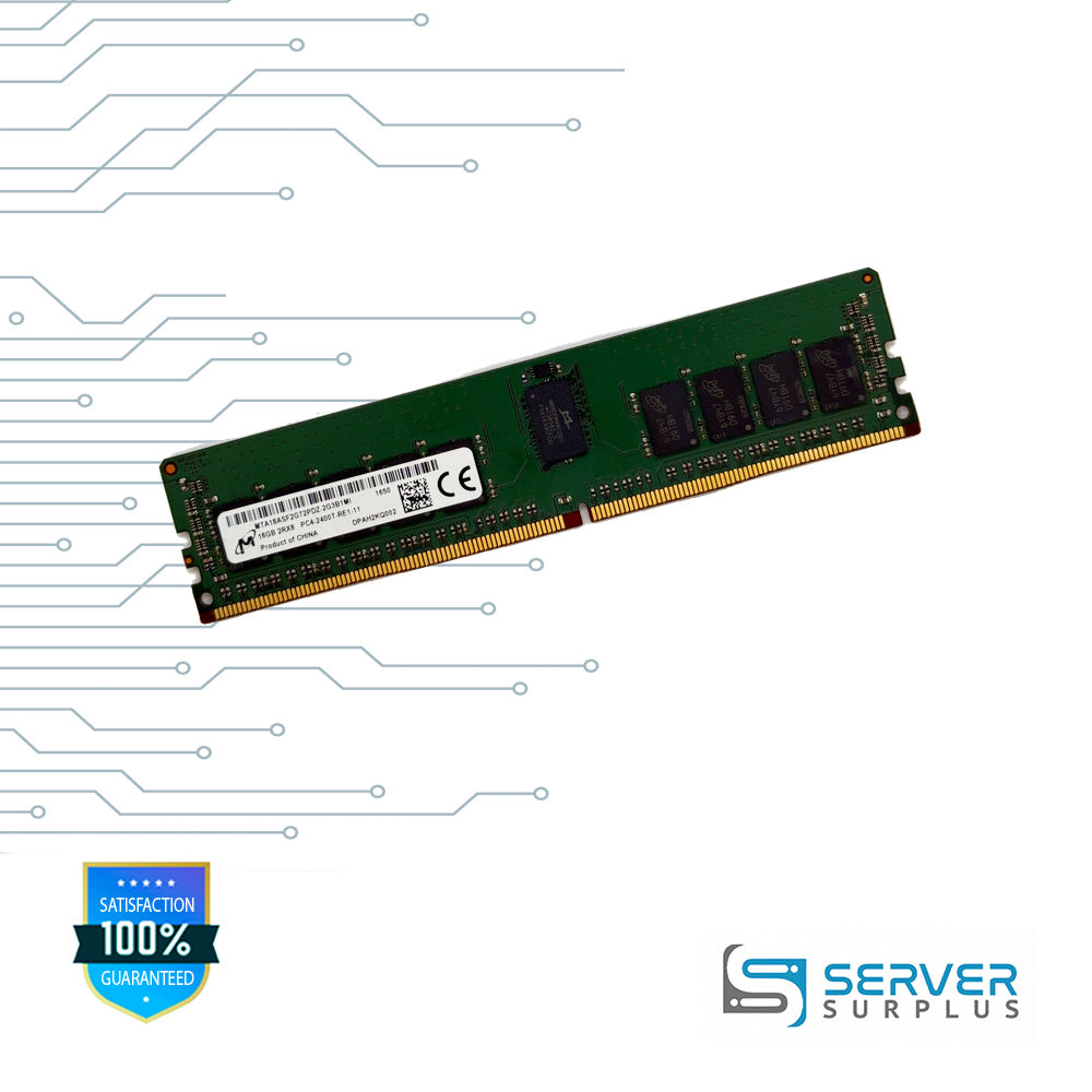 Micron 16GB DDR4-2400 PC4-19200 2Rx8 ECC Registered 288-Pin RDIMM Server Memory | MTA18ASF2G72PDZ-2G3B1MI