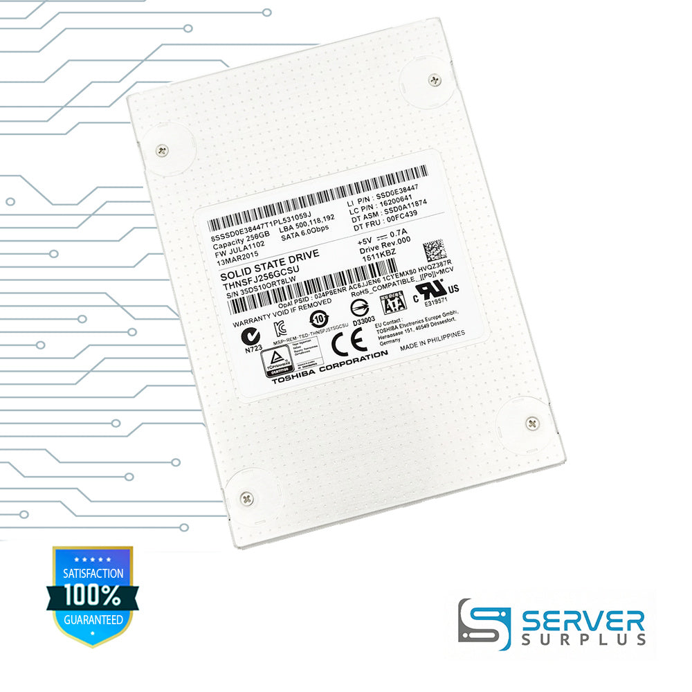 Lenovo 256GB SATA 6Gb/s 2.5 in Enterprise SSD | 00FC439 | THNSFJ256GCSU | SSD0E38447 | 16200641 | SSD0A11874