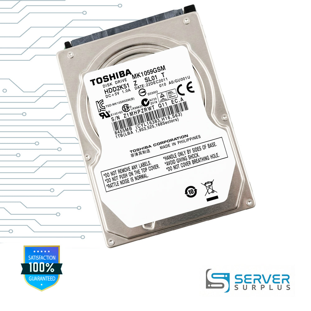 Toshiba MK1059GSM 1TB 2.5 in Enterprise HDD | HDD2K51