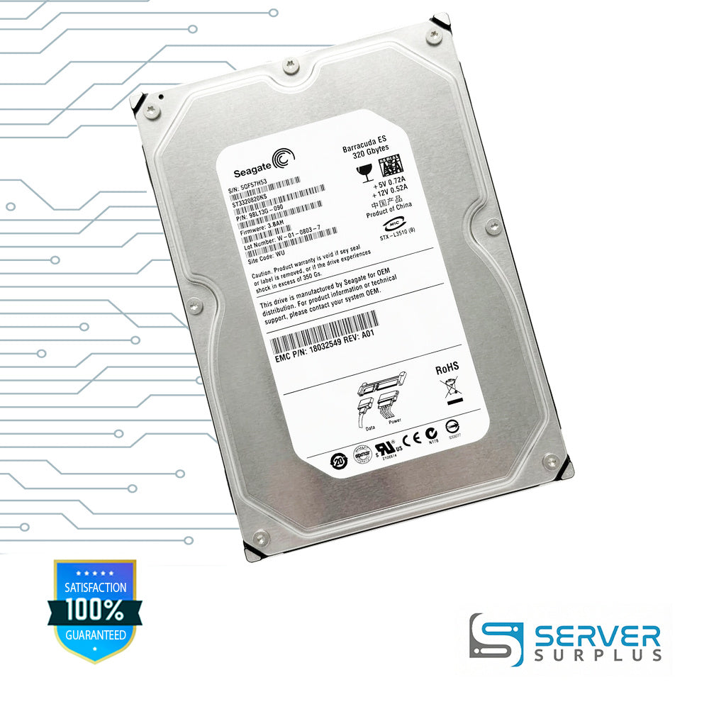 EMC Barracuda ES 320GB SATA 3.5 in Enterprise HDD | 18032549 | ST3320820NS