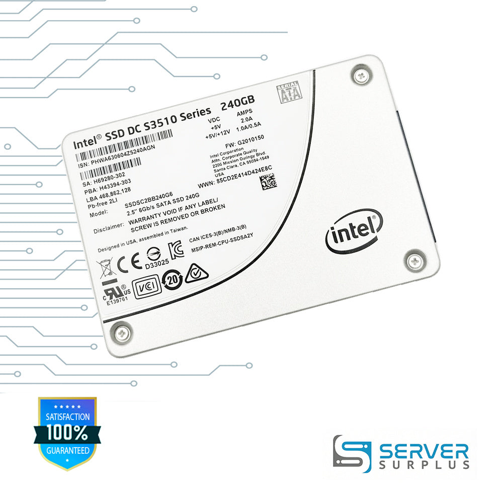 Intel SSD DC S3510 Series 240GB SATA 6Gb/s 2.5 in Enterprise SSD | SSDSC2BB240G6