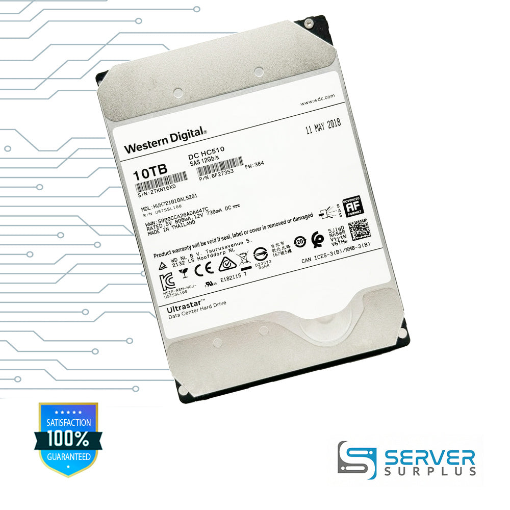 WD DC HC510 10TB SAS 12Gb/s 3.5 in Enterprise HDD | 0F27353