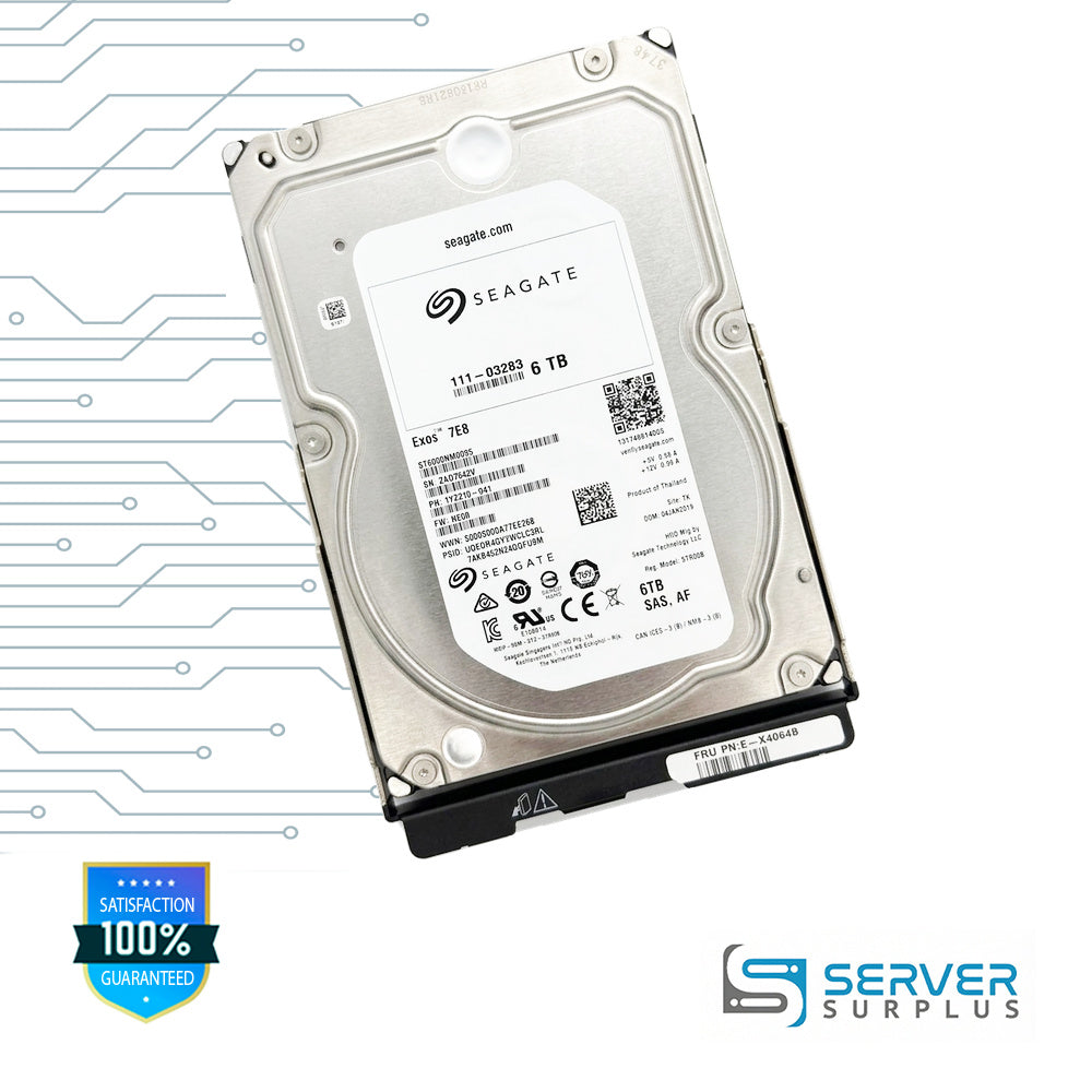 Lenovo Exos 7E8 6TB SAS 512e 3.5 in Enterprise HDD | E-X4064B | ST6000NM0095