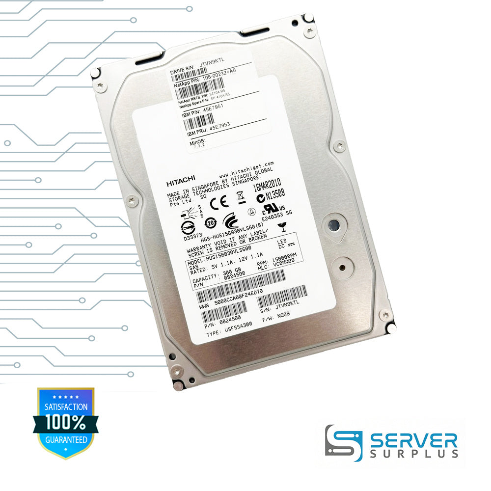 Hitachi HUS156030VLS600 300GB SAS 15000RPM 3.5 in Enterprise HDD | 0B24500