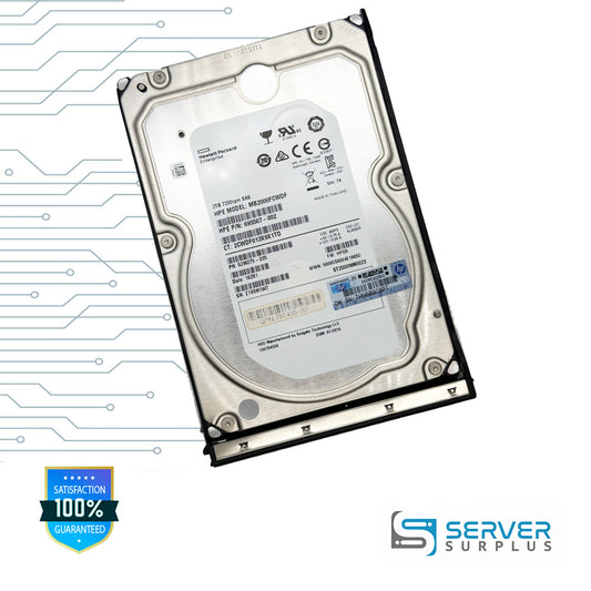 HPE MB2000FCWDF 2TB SAS 7200 RPM 3.5 in Enterprise HDD | 695507-002 | ST2000NM0023 | 797455-007