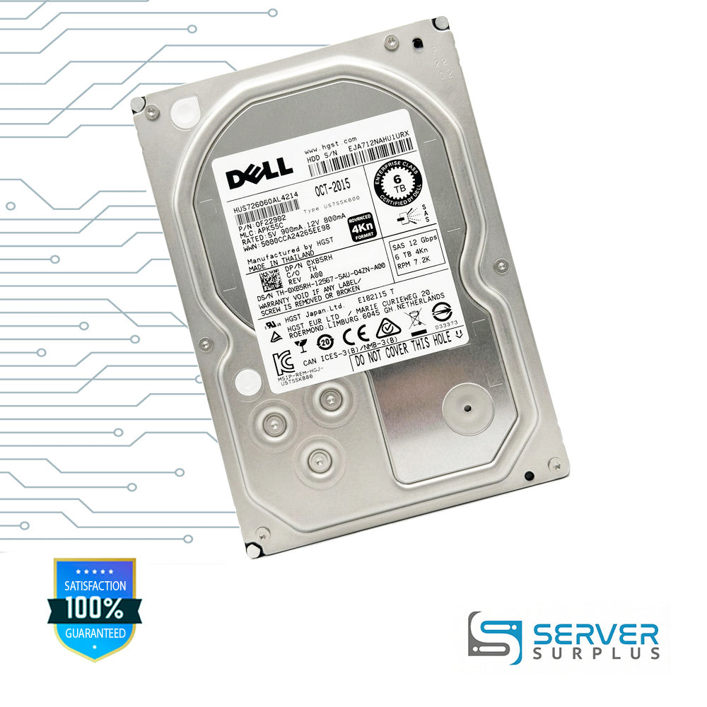 HGST HUS726060AL4214 6TB SAS 12Gb/s 12Gb/s 3.5 in Enterprise HDD | 0F22902