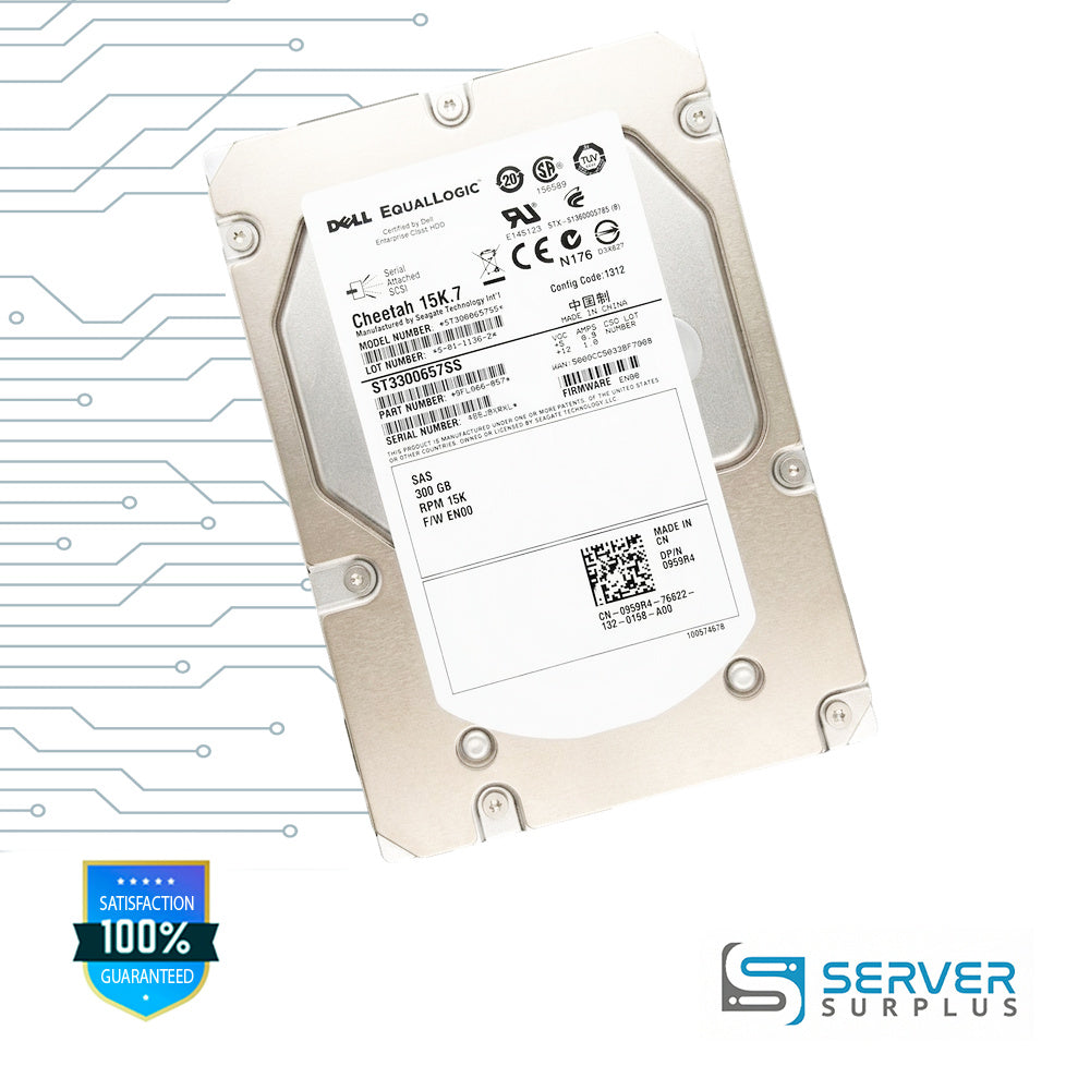 Dell Cheetah 15K.7 300GB SAS 15K 3.5 in Enterprise HDD | 0959R4 | ST3300657SS | 959R4