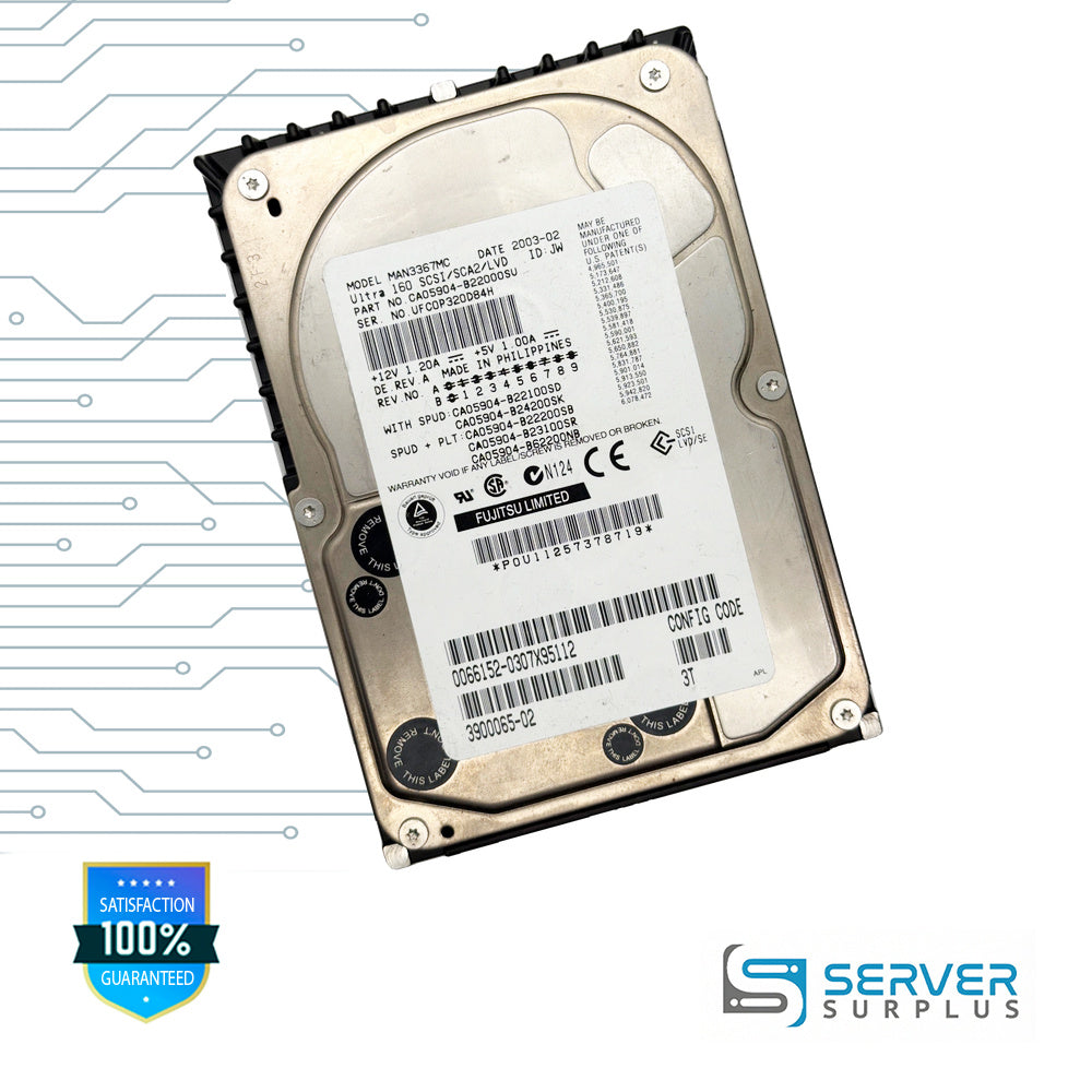 Fujitsu MAN3367MC SCSI 3.5 in Enterprise HDD | CA05904-B22000SU