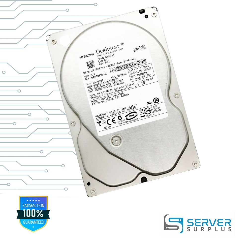 Dell Deskstar 160GB SATA 3Gb/s 3.5 in Enterprise HDD | 0KR841 | 0A36892 | KR841