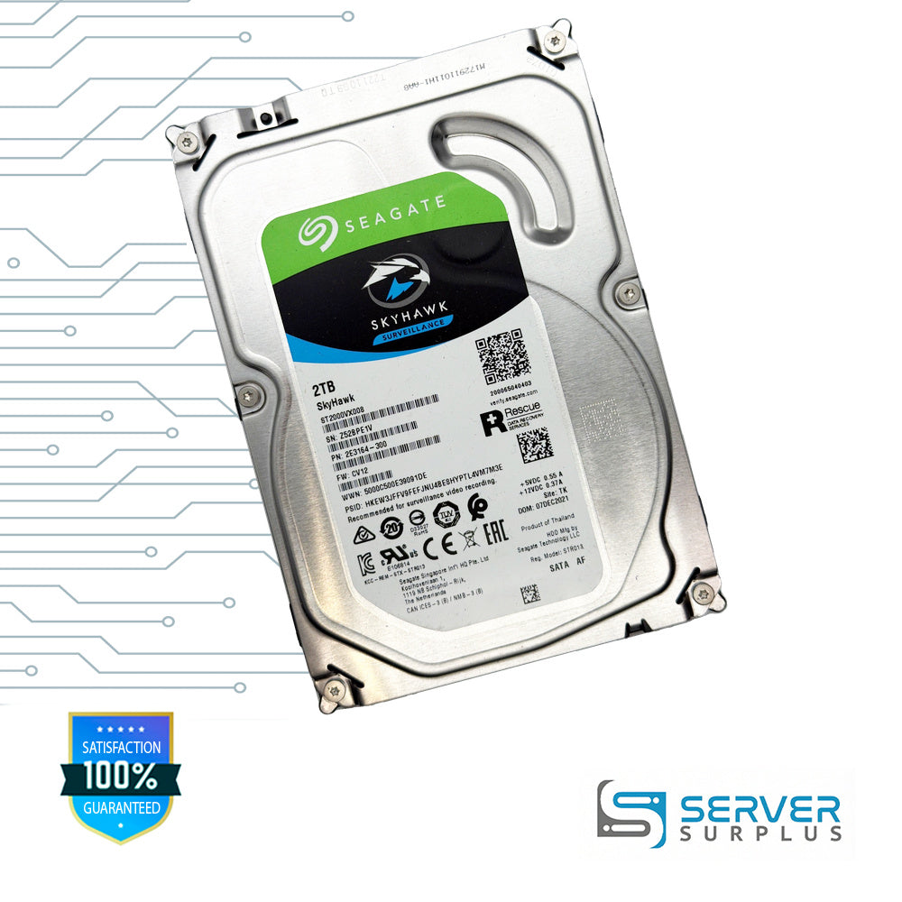 Seagate SkyHawk 2TB SATA 3.5 in Enterprise HDD | ST2000VX008